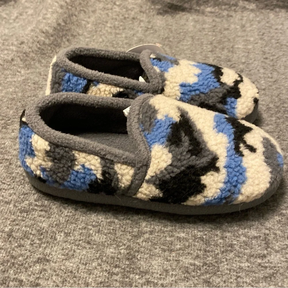 Cozy Camouflage Slippers Boys‎ Size 11-12 Wonder Nation Slip On New